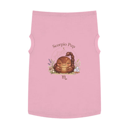 Scorpio Pup Pet Tank Top — Zodiac Dog Tee with Cute Scorpion Pup Design