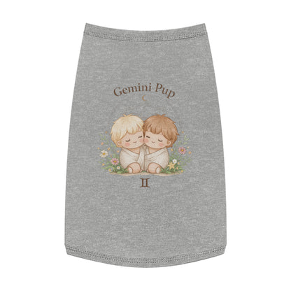 Gemini Pup Zodiac Pet Tank — Cute Twin Astrology Dog Shirt
