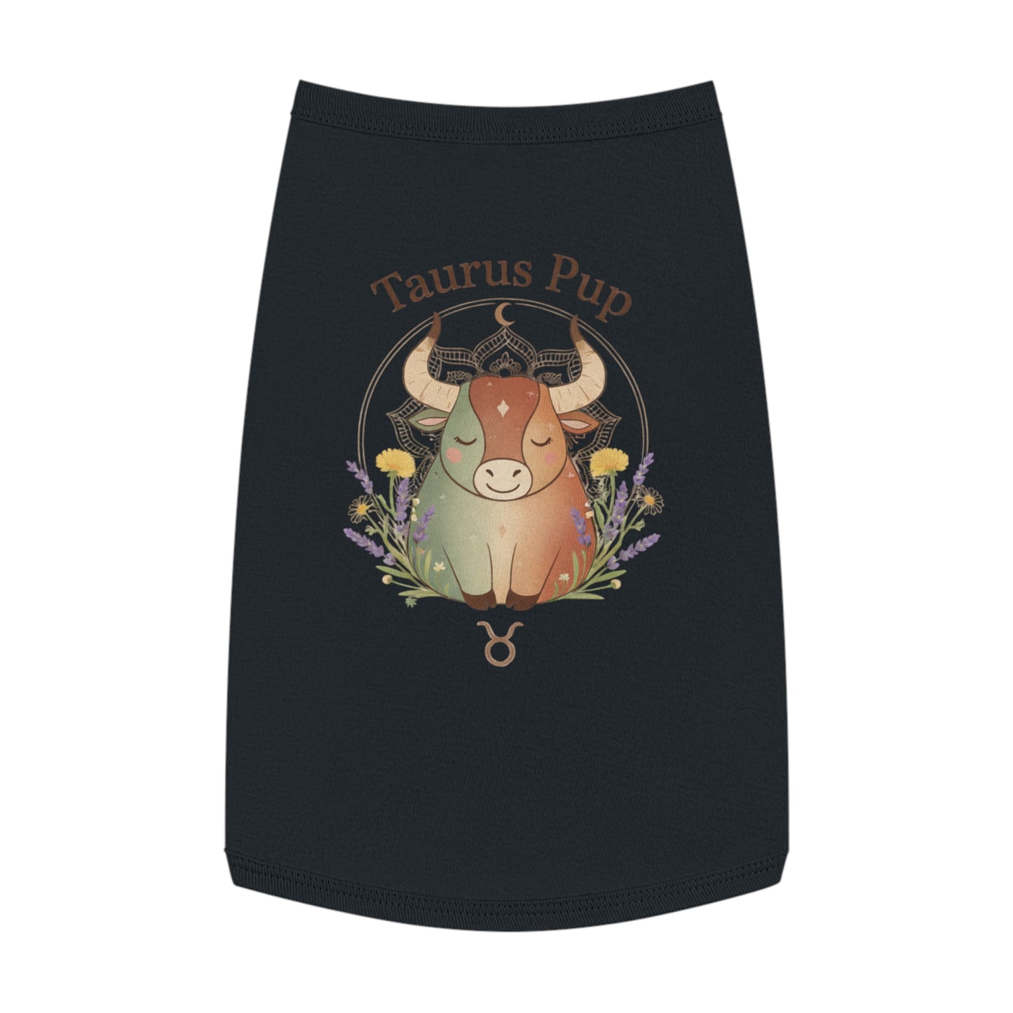 Taurus Pup Pet Tank Top – Zodiac Dog Tank with Bull Illustration