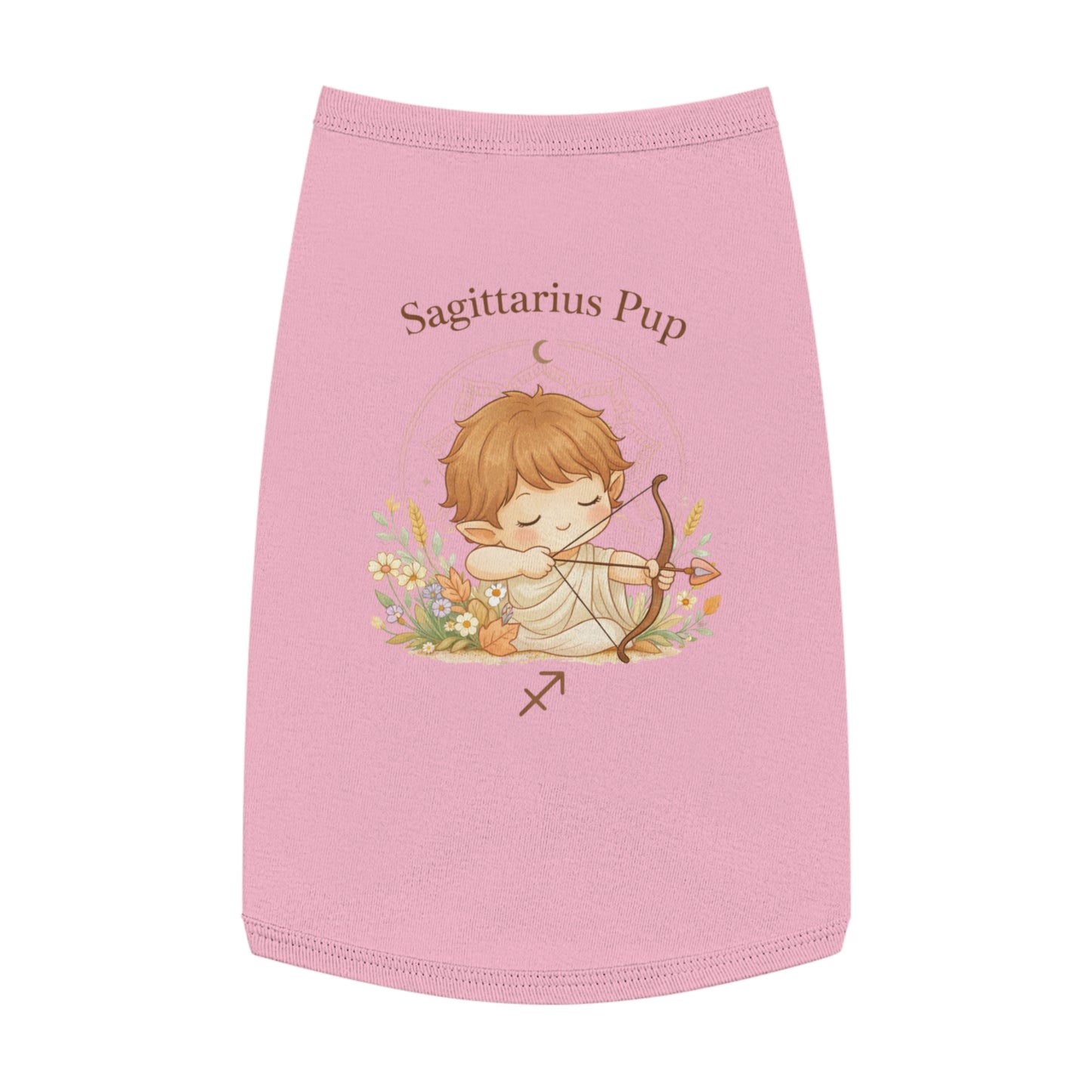 Sagittarius Pup Pet Tank — Astrology Dog Shirt with Cute Archer Design