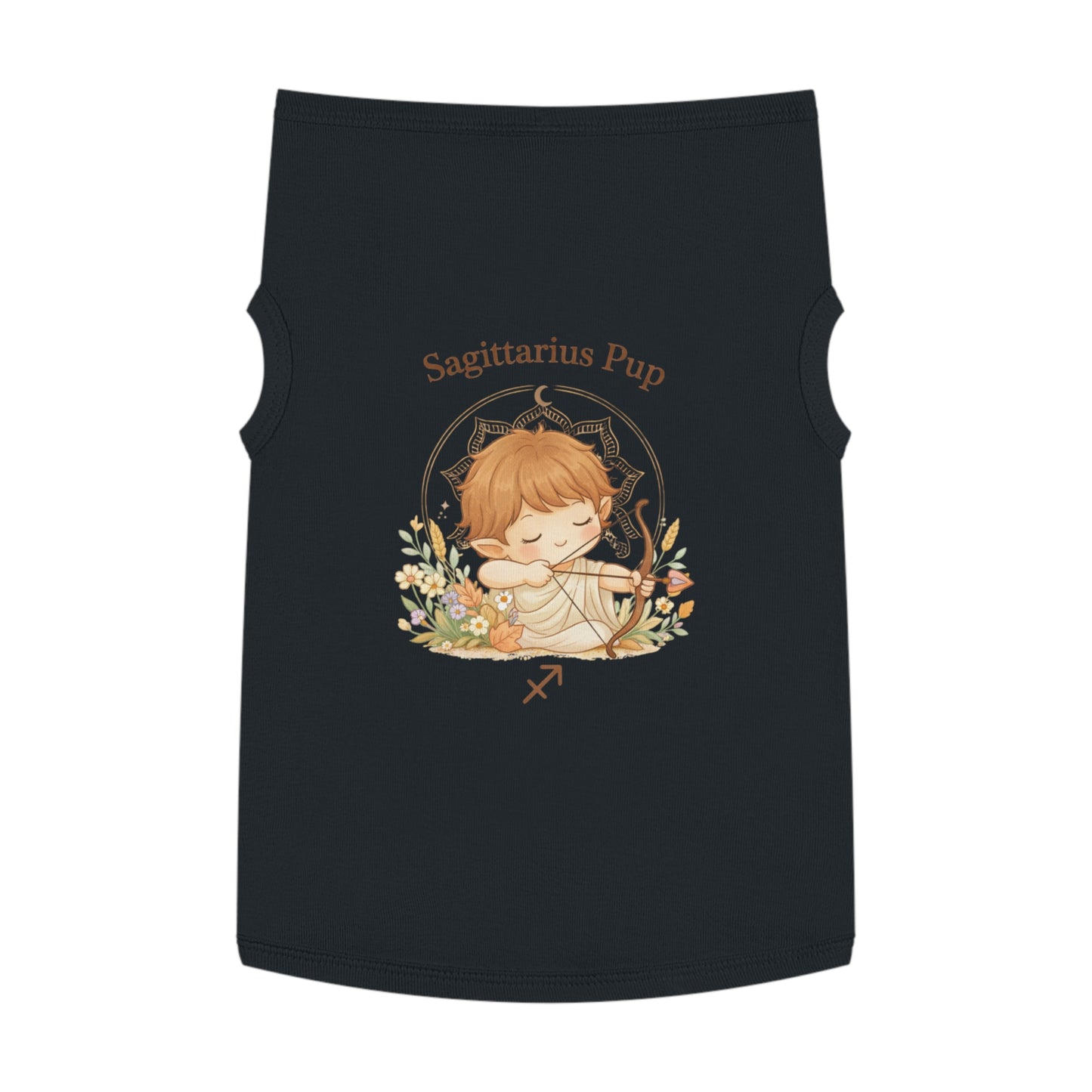 Sagittarius Pup Pet Tank — Astrology Dog Shirt with Cute Archer Design