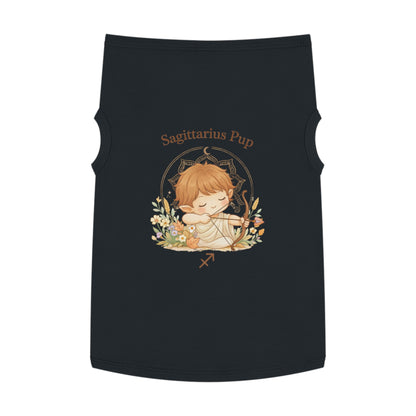 Sagittarius Pup Pet Tank — Astrology Dog Shirt with Cute Archer Design