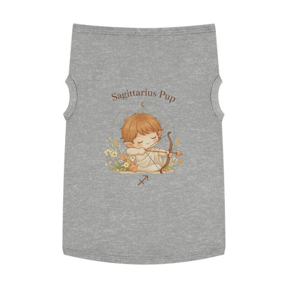Sagittarius Pup Pet Tank — Astrology Dog Shirt with Cute Archer Design