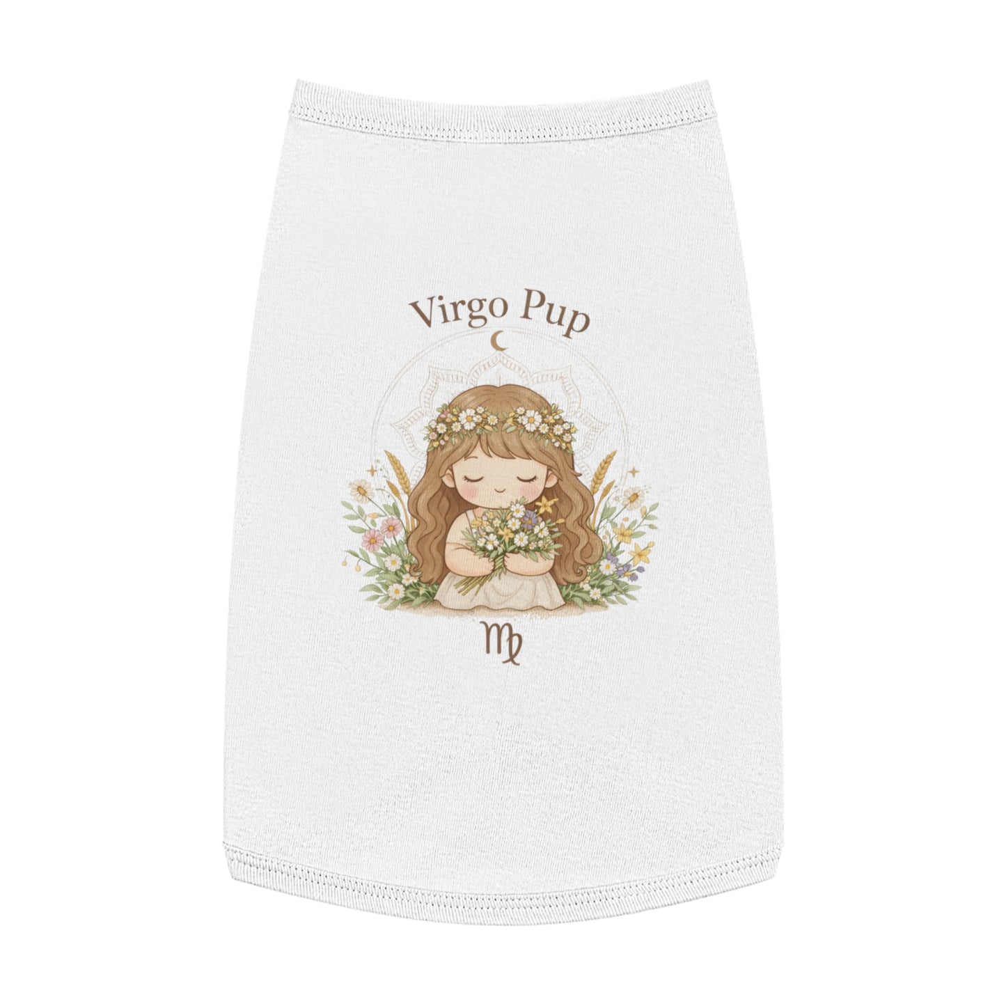 Virgo Pup Pet Tank Top — Zodiac Floral Dog Shirt