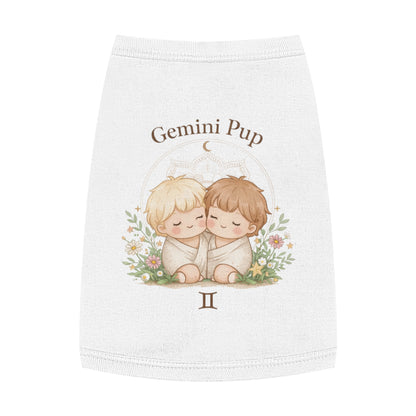 Gemini Pup Zodiac Pet Tank — Cute Twin Astrology Dog Shirt