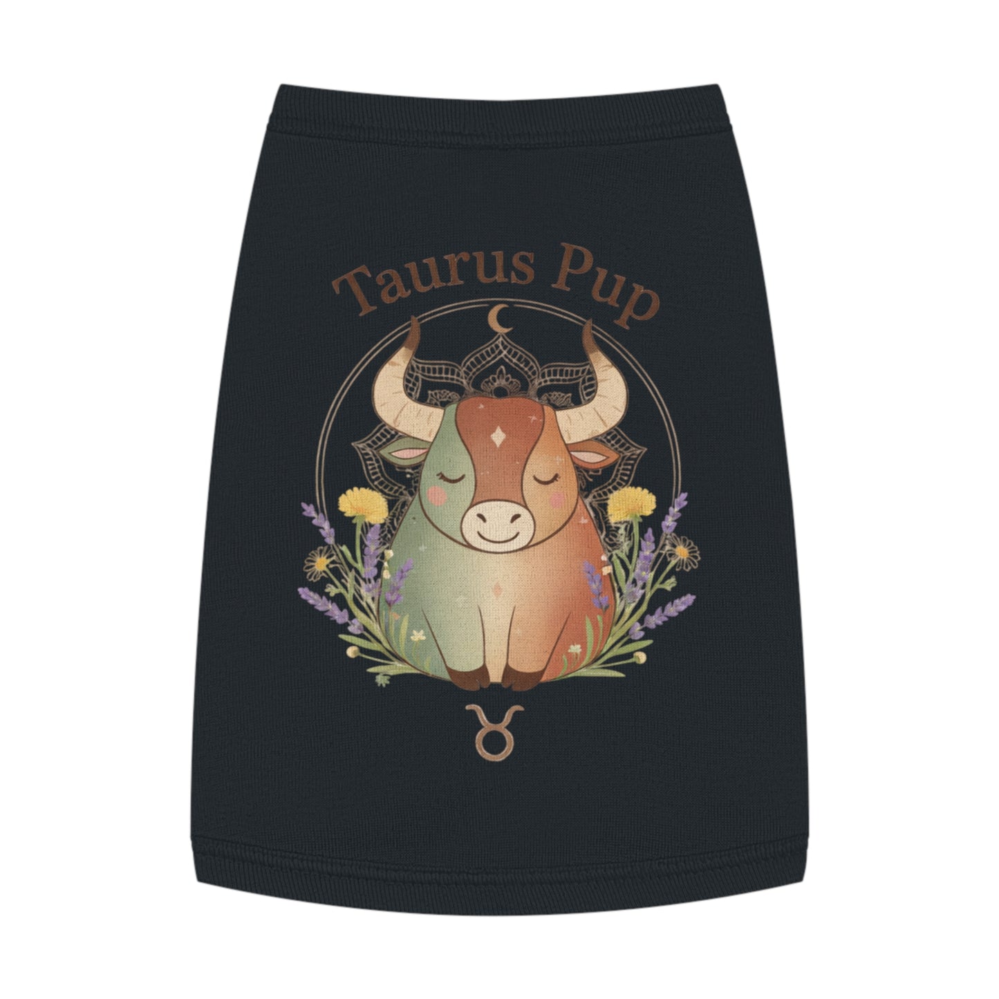 Taurus Pup Pet Tank Top – Zodiac Dog Tank with Bull Illustration
