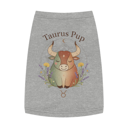 Taurus Pup Pet Tank Top – Zodiac Dog Tank with Bull Illustration