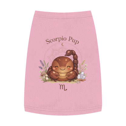 Scorpio Pup Pet Tank Top — Zodiac Dog Tee with Cute Scorpion Pup Design