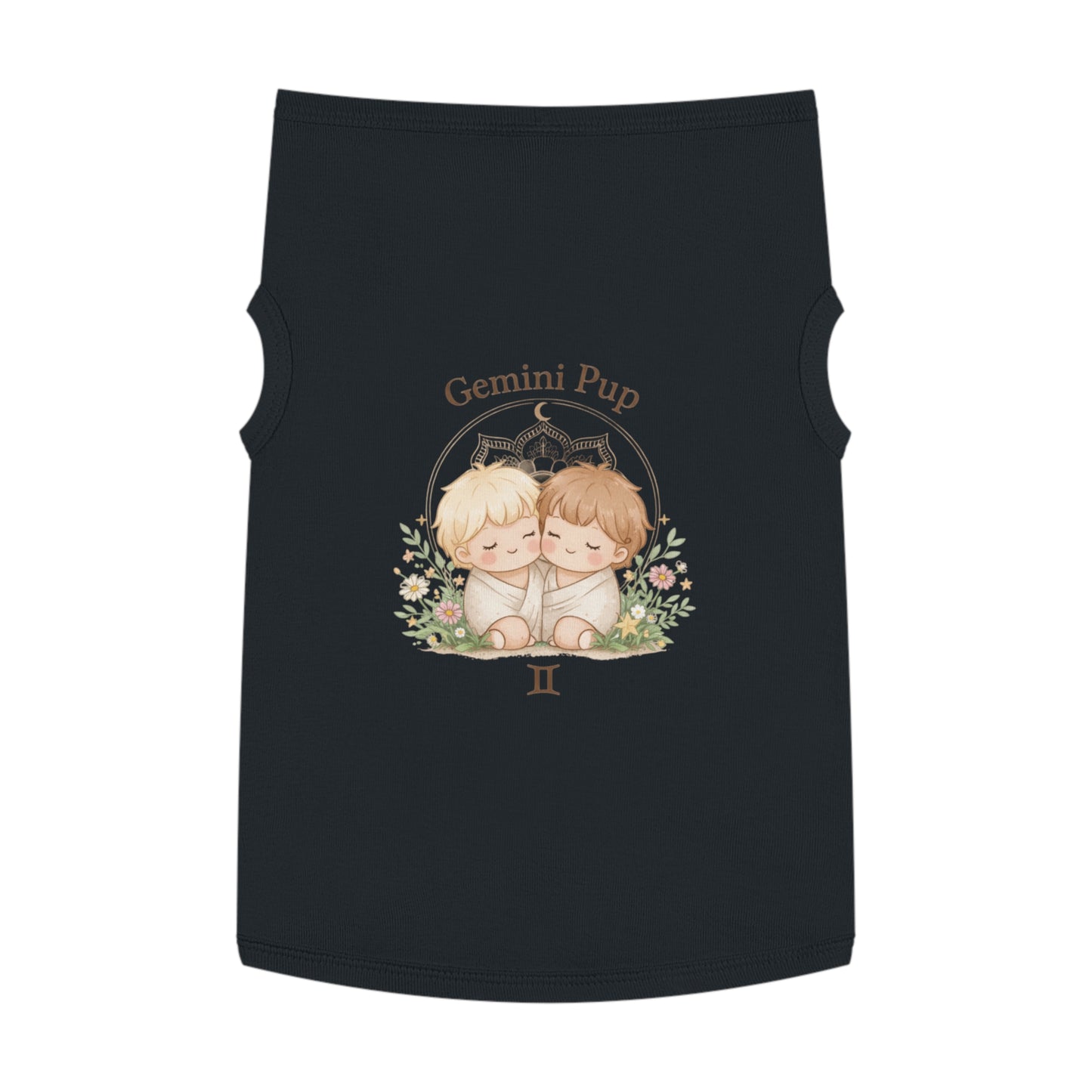 Gemini Pup Zodiac Pet Tank — Cute Twin Astrology Dog Shirt