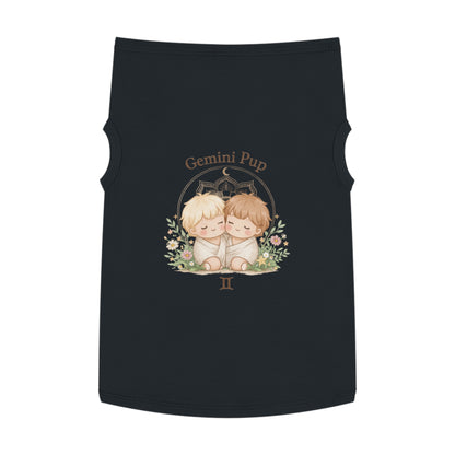 Gemini Pup Zodiac Pet Tank — Cute Twin Astrology Dog Shirt