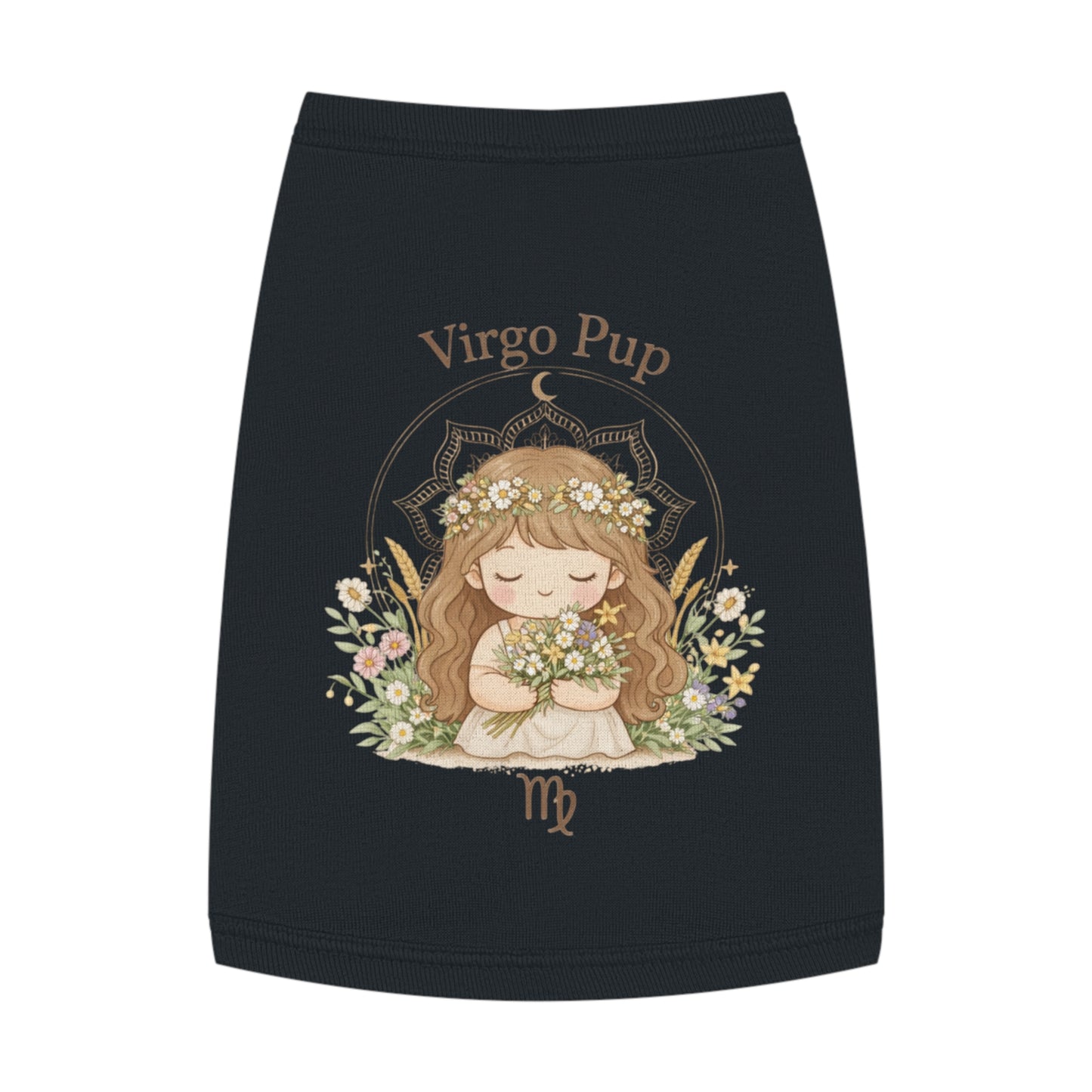 Virgo Pup Pet Tank Top — Zodiac Floral Dog Shirt