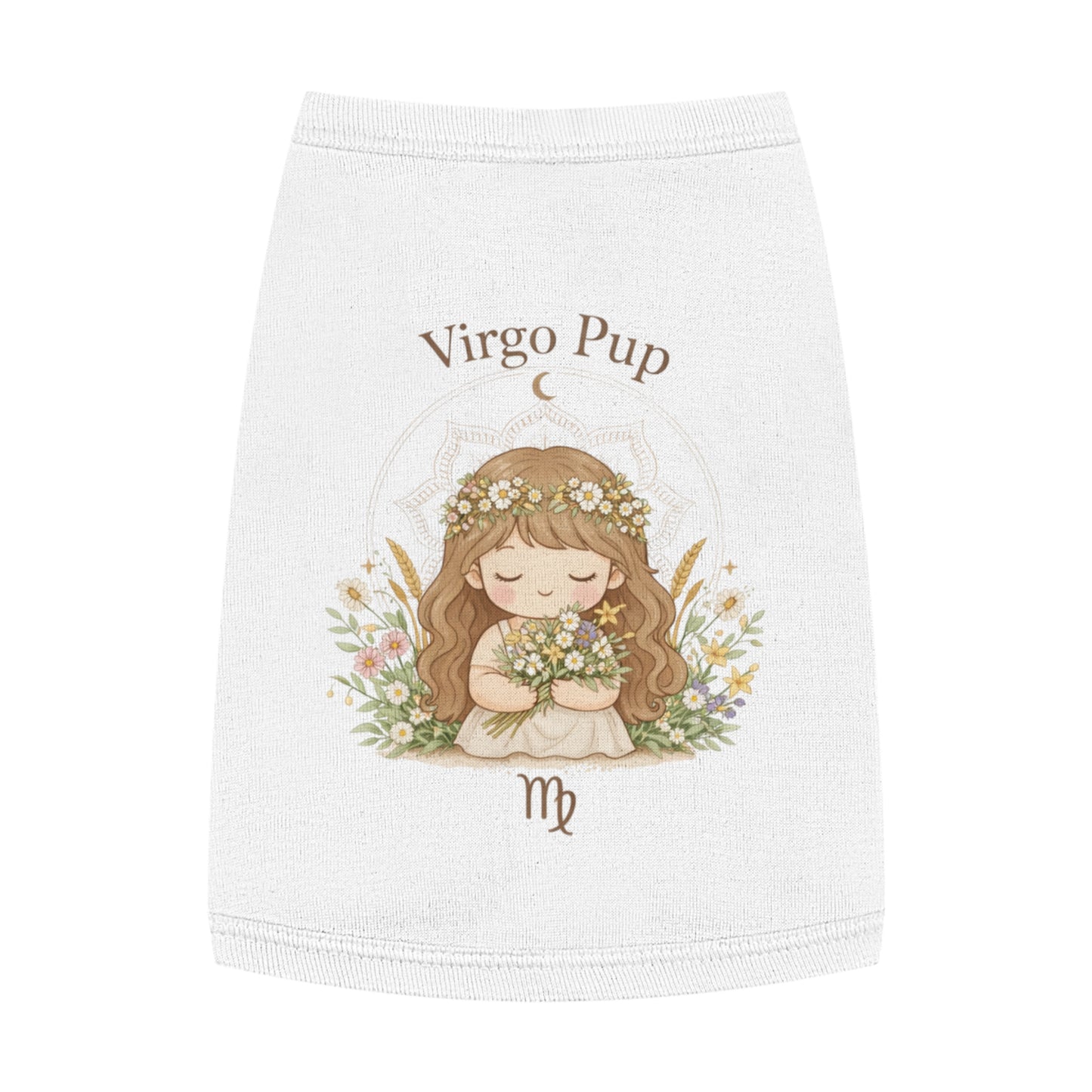 Virgo Pup Pet Tank Top — Zodiac Floral Dog Shirt