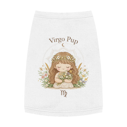 Virgo Pup Pet Tank Top — Zodiac Floral Dog Shirt