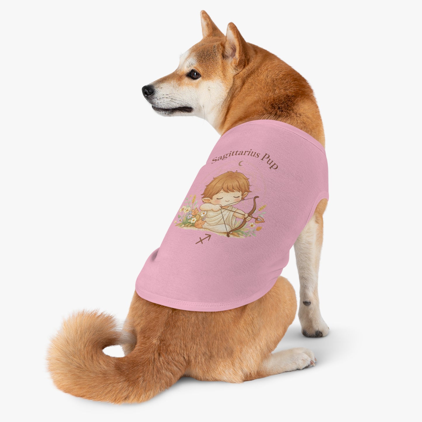 Sagittarius Pup Pet Tank — Astrology Dog Shirt with Cute Archer Design