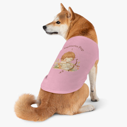 Sagittarius Pup Pet Tank — Astrology Dog Shirt with Cute Archer Design