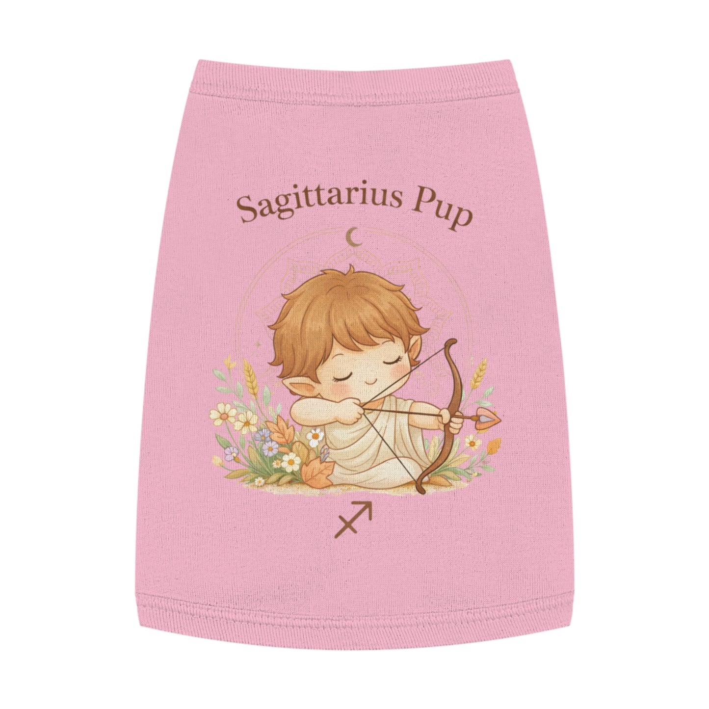 Sagittarius Pup Pet Tank — Astrology Dog Shirt with Cute Archer Design