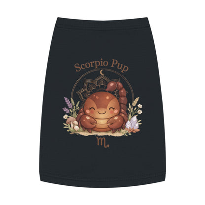 Scorpio Pup Pet Tank Top — Zodiac Dog Tee with Cute Scorpion Pup Design