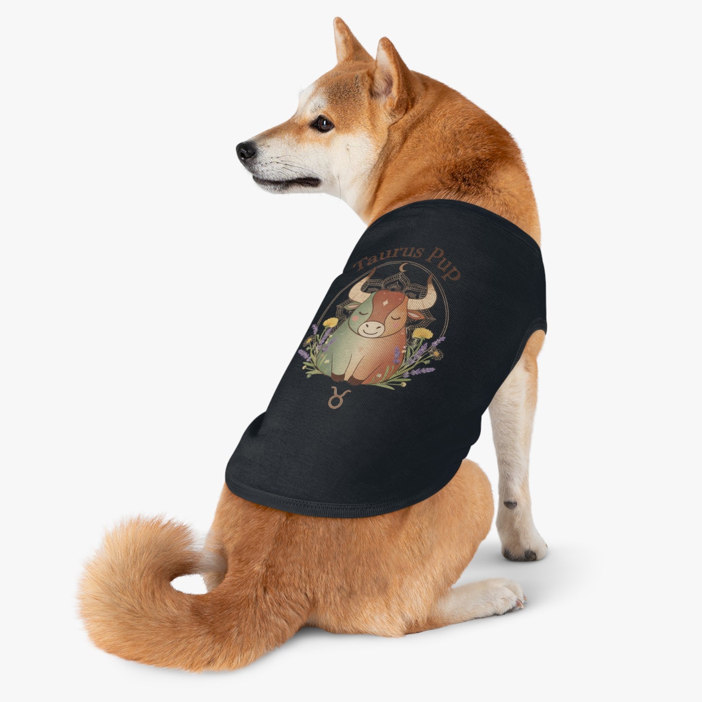 Taurus Pup Pet Tank Top – Zodiac Dog Tank with Bull Illustration