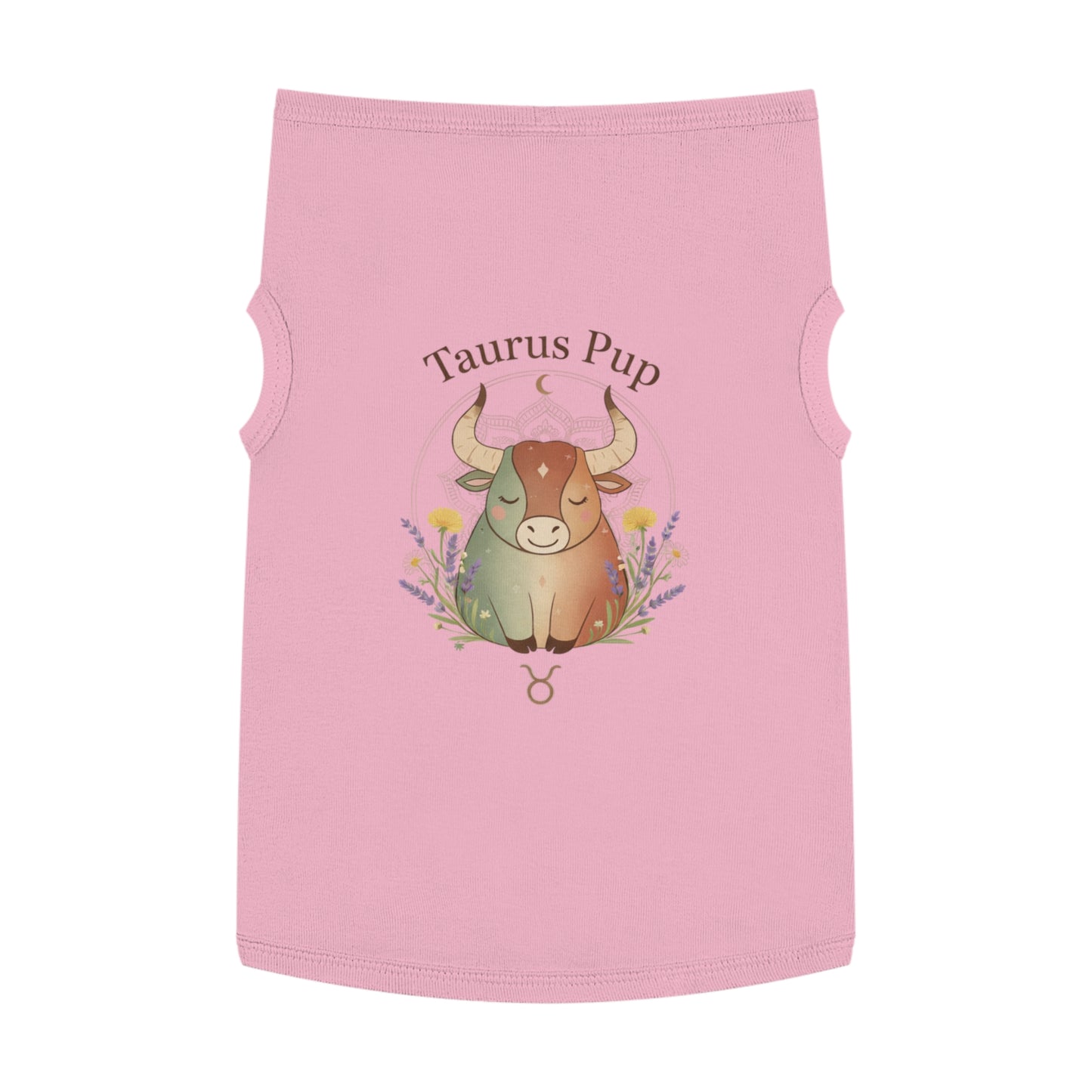 Taurus Pup Pet Tank Top – Zodiac Dog Tank with Bull Illustration