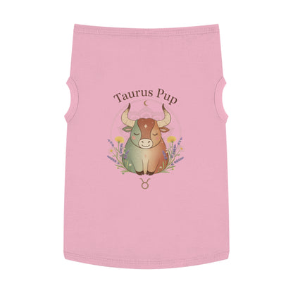 Taurus Pup Pet Tank Top – Zodiac Dog Tank with Bull Illustration
