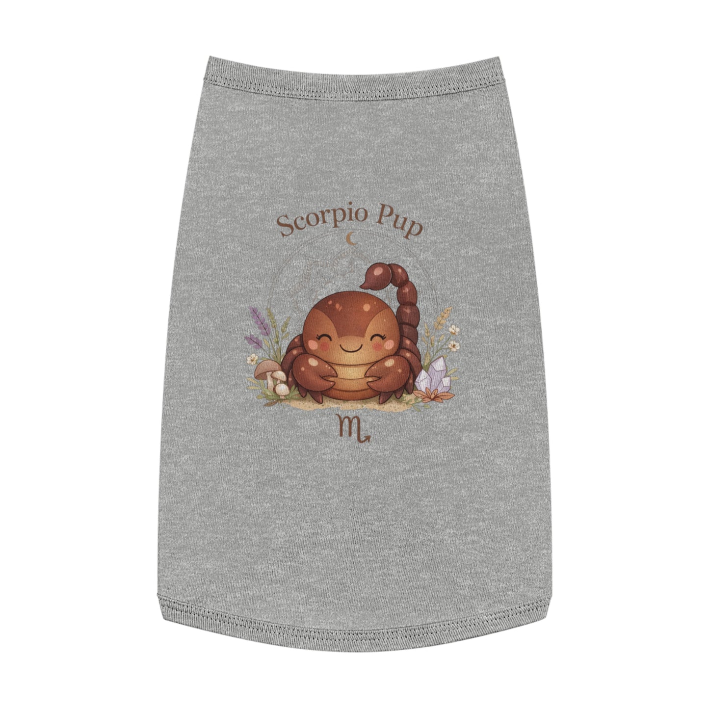 Scorpio Pup Pet Tank Top — Zodiac Dog Tee with Cute Scorpion Pup Design
