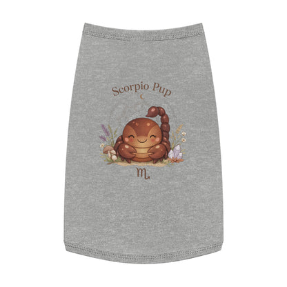 Scorpio Pup Pet Tank Top — Zodiac Dog Tee with Cute Scorpion Pup Design