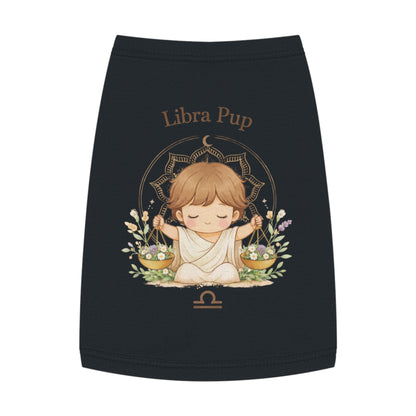 Libra Pup Pet Tank Top — Zodiac Dog Shirt with Cute Libra Illustration