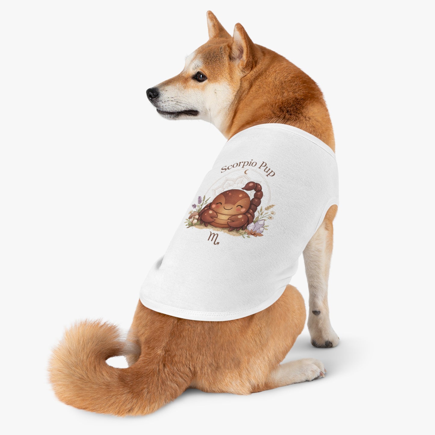 Scorpio Pup Pet Tank Top — Zodiac Dog Tee with Cute Scorpion Pup Design