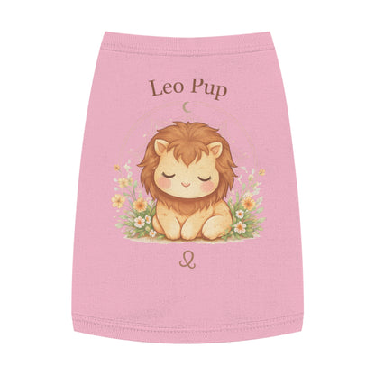 Leo Pup Pet Tank Top – Cute Zodiac Lion Dog Tee for Small Dogs