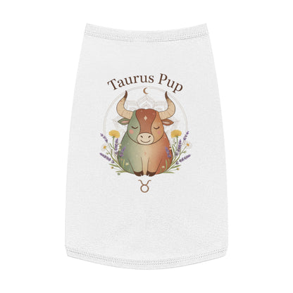 Taurus Pup Pet Tank Top – Zodiac Dog Tank with Bull Illustration