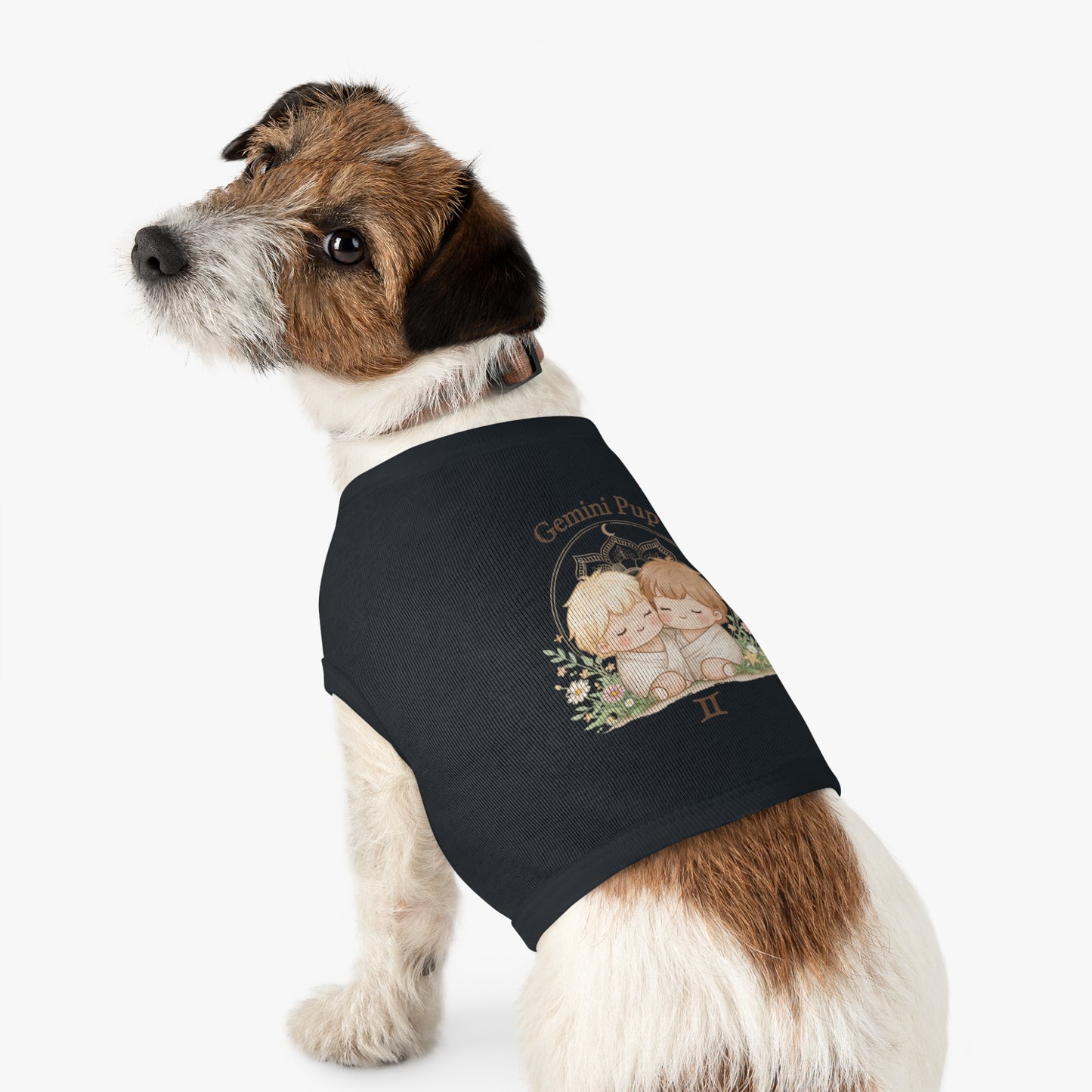 Gemini Pup Zodiac Pet Tank — Cute Twin Astrology Dog Shirt