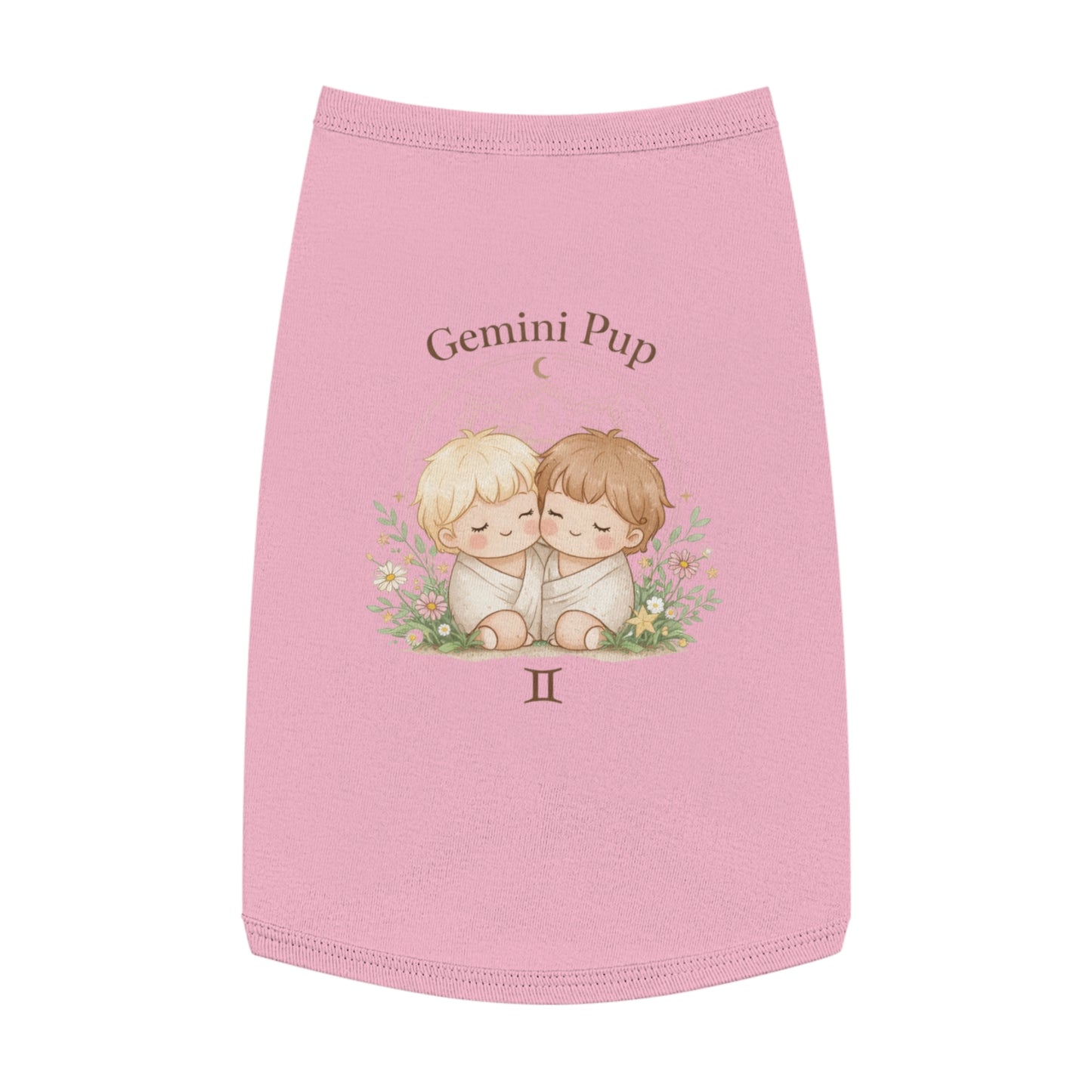 Gemini Pup Zodiac Pet Tank — Cute Twin Astrology Dog Shirt