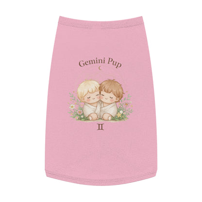 Gemini Pup Zodiac Pet Tank — Cute Twin Astrology Dog Shirt