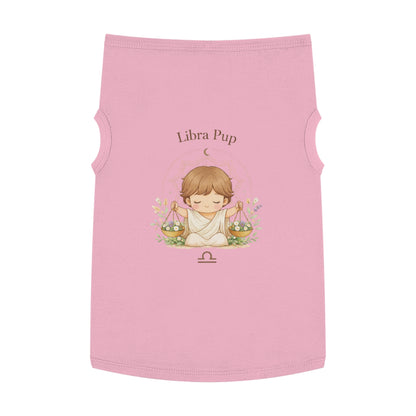 Libra Pup Pet Tank Top — Zodiac Dog Shirt with Cute Libra Illustration