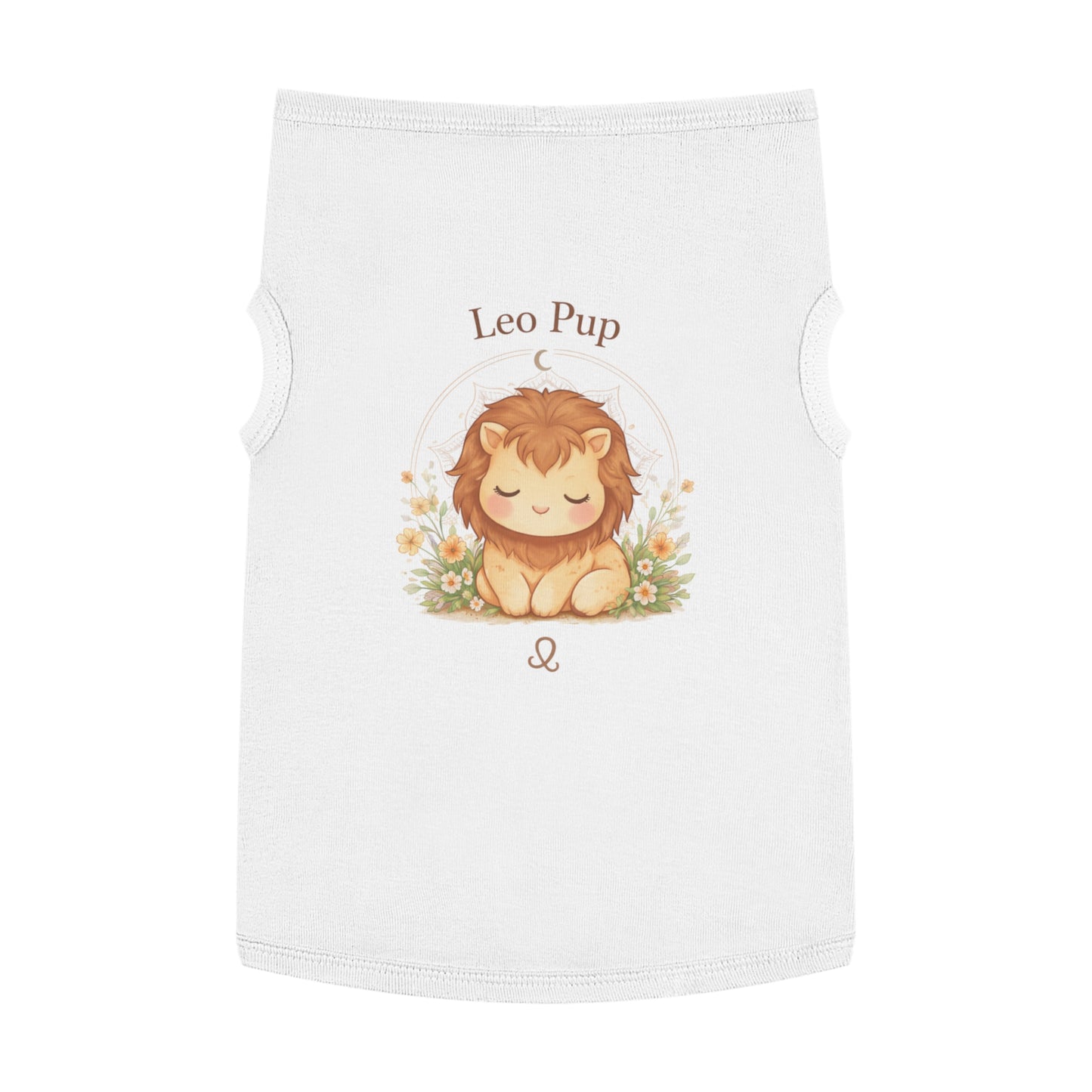 Leo Pup Pet Tank Top – Cute Zodiac Lion Dog Tee for Small Dogs
