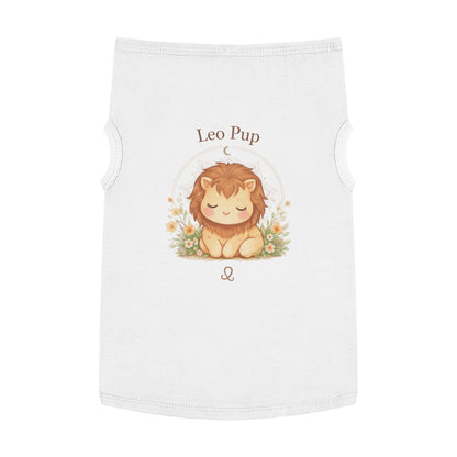 Leo Pup Pet Tank Top – Cute Zodiac Lion Dog Tee for Small Dogs