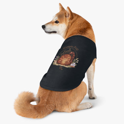 Scorpio Pup Pet Tank Top — Zodiac Dog Tee with Cute Scorpion Pup Design
