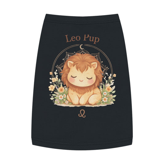 Leo Pup Pet Tank Top – Cute Zodiac Lion Dog Tee for Small Dogs