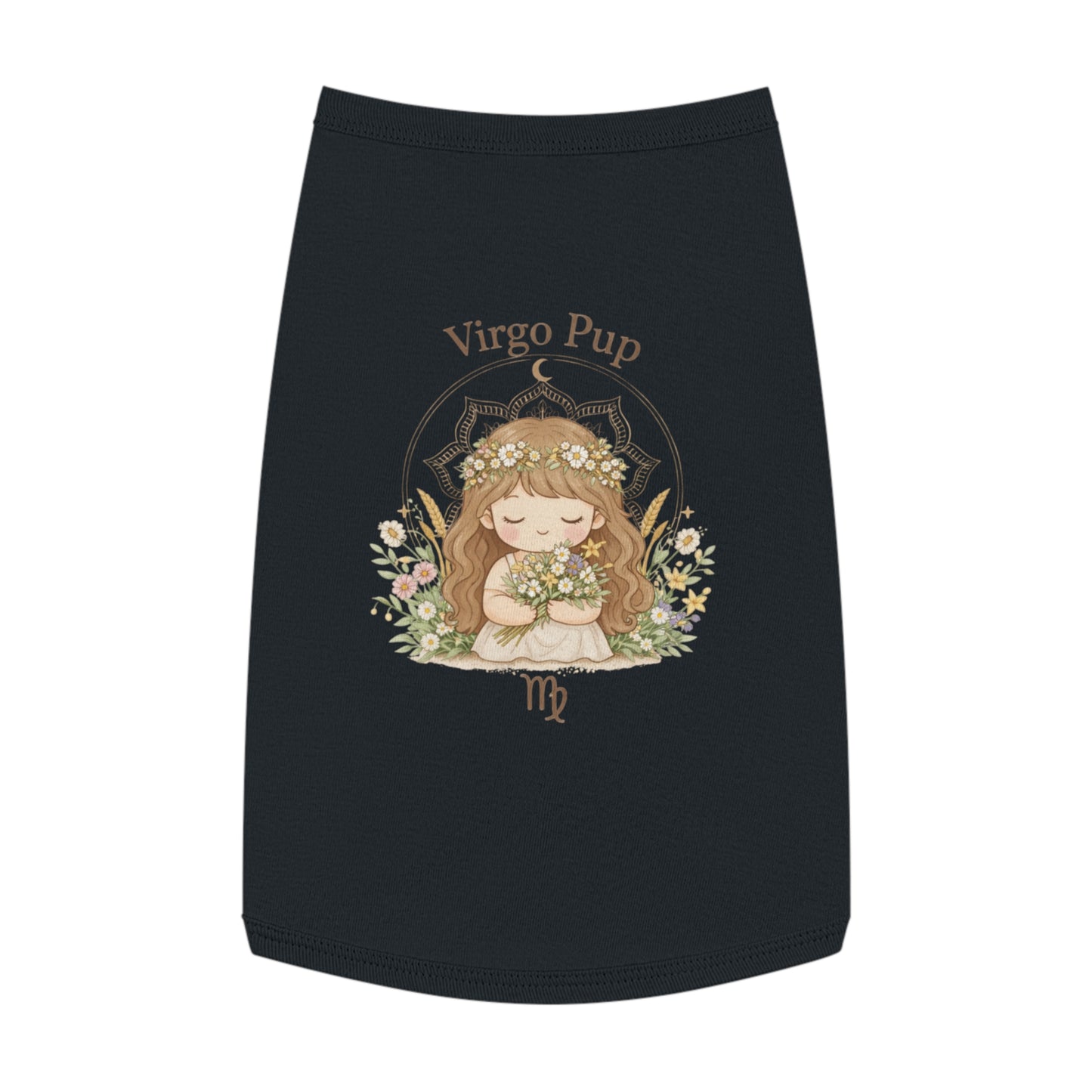 Virgo Pup Pet Tank Top — Zodiac Floral Dog Shirt