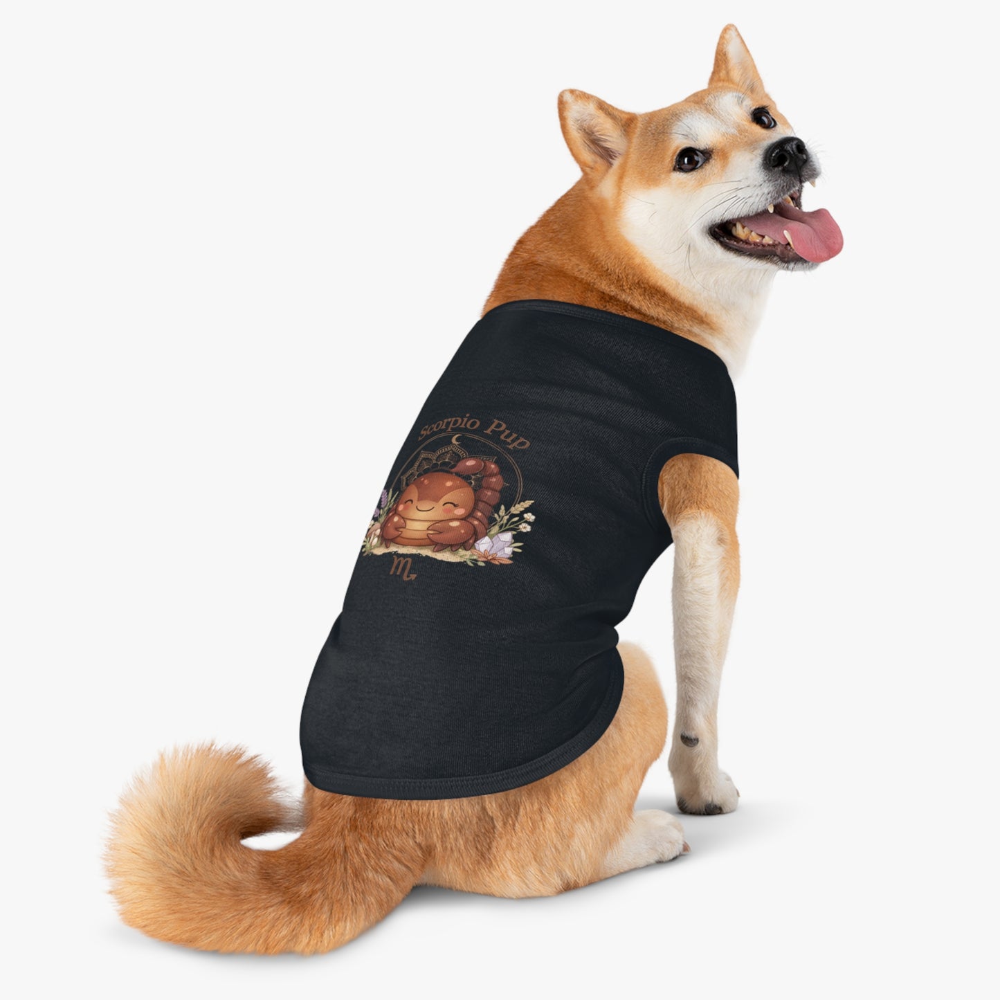 Scorpio Pup Pet Tank Top — Zodiac Dog Tee with Cute Scorpion Pup Design
