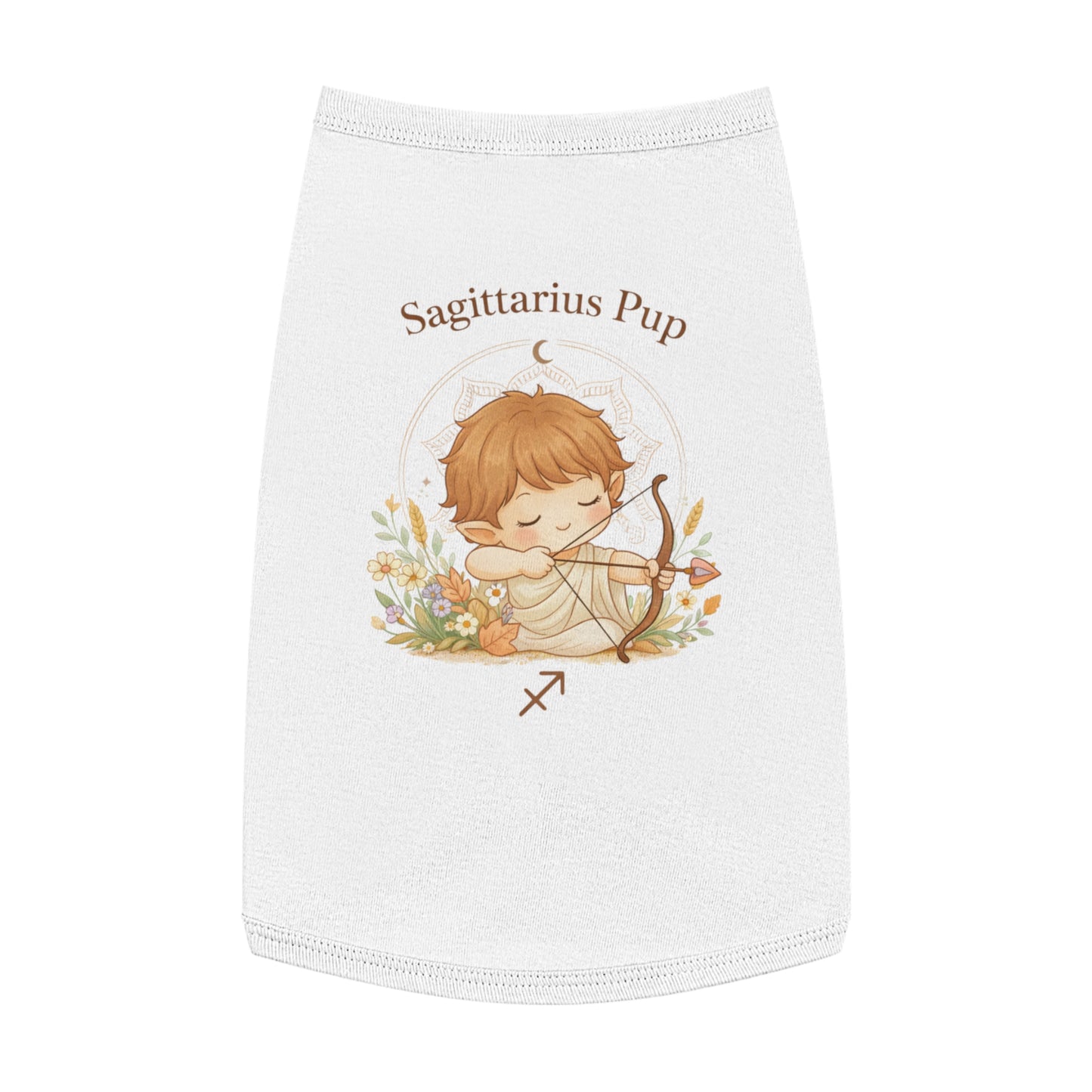 Sagittarius Pup Pet Tank — Astrology Dog Shirt with Cute Archer Design