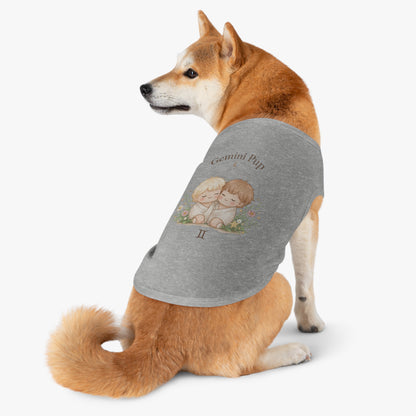Gemini Pup Zodiac Pet Tank — Cute Twin Astrology Dog Shirt