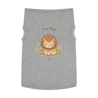Leo Pup Pet Tank Top – Cute Zodiac Lion Dog Tee for Small Dogs