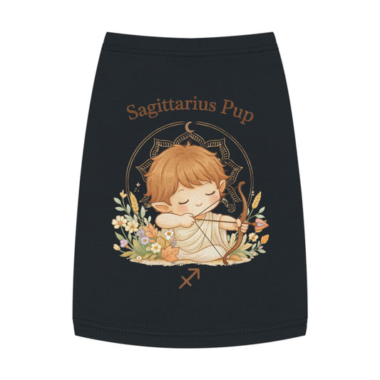 Sagittarius Pup Pet Tank — Astrology Dog Shirt with Cute Archer Design