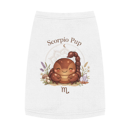 Scorpio Pup Pet Tank Top — Zodiac Dog Tee with Cute Scorpion Pup Design
