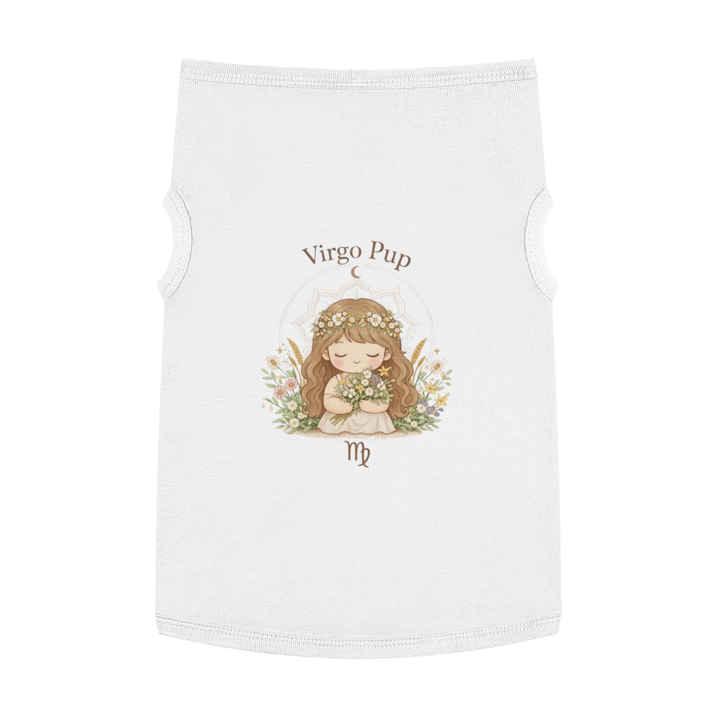 Virgo Pup Pet Tank Top — Zodiac Floral Dog Shirt
