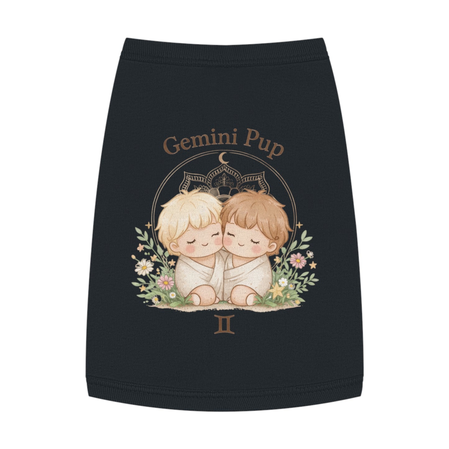 Gemini Pup Zodiac Pet Tank — Cute Twin Astrology Dog Shirt