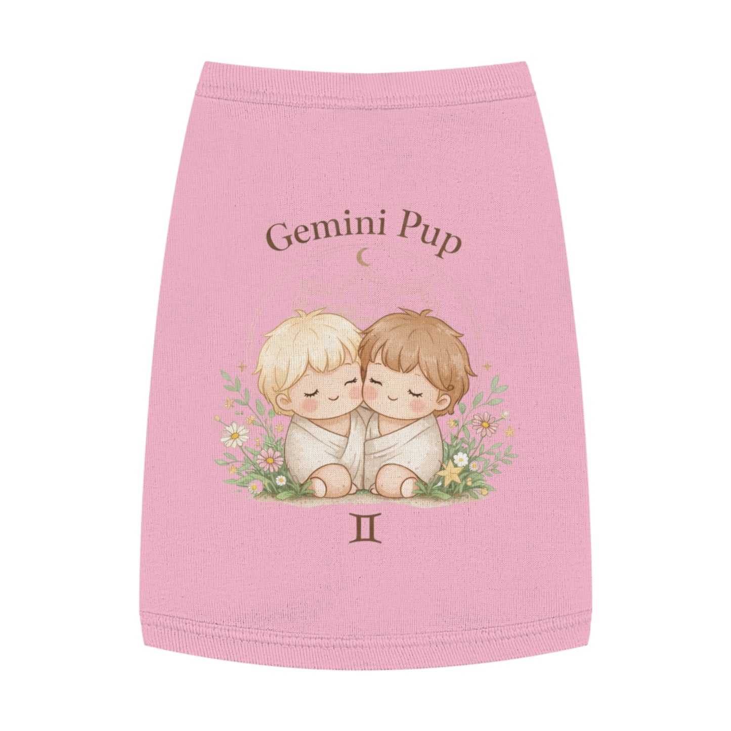 Gemini Pup Zodiac Pet Tank — Cute Twin Astrology Dog Shirt