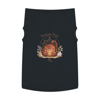 Scorpio Pup Pet Tank Top — Zodiac Dog Tee with Cute Scorpion Pup Design