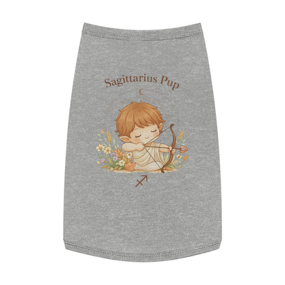 Sagittarius Pup Pet Tank — Astrology Dog Shirt with Cute Archer Design